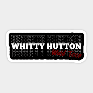 Whitty Hutton Repeated Stacked Text Sticker